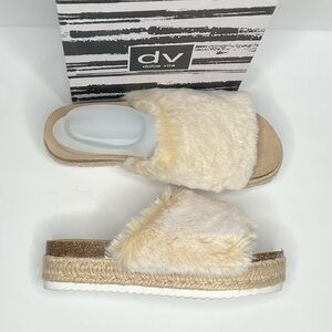 DV By Dolce Vita Furry Slip on Platform Sandal